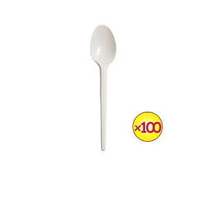 Disposable Plastic Spoon Small Pack of 100 Pcs